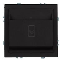 Выключатель карточный (механизм), STEKKER, 250В, 40А, серия Эмили, RSW40-5114-05, черный уголь, soft touch