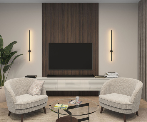 DK5014-BK Бра 1000 мм, 3000К, IP20, 12 Вт, черный, алюминий фото 6 DK5014-BK Бра 1000 мм, 3000К, IP20, 12 Вт, черный, алюминий фото 6