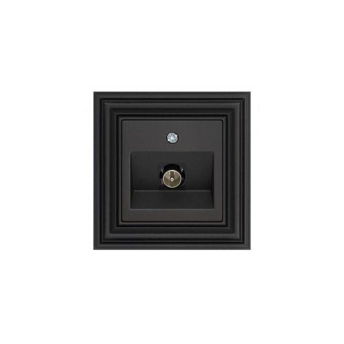 ТВ-розетка проходная Liregus Retro черный матовый 29-232 ТВ-розетка проходная Liregus Retro черный матовый 29-232
