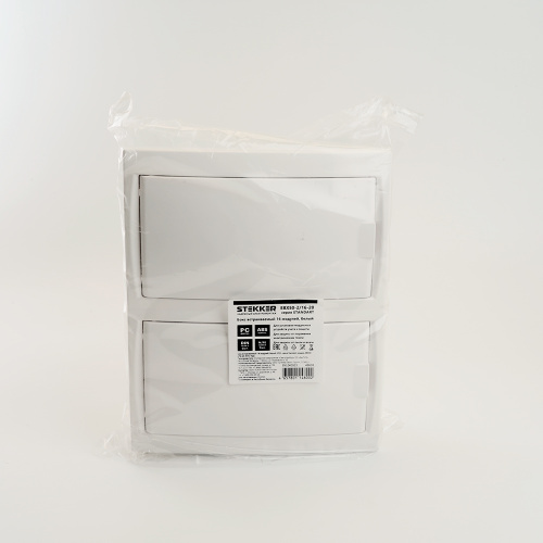 Бокс встраиваемый STEKKER EBX50-2/16-20 16 модулей, белый, пластик, серия ArcaClass фото 6