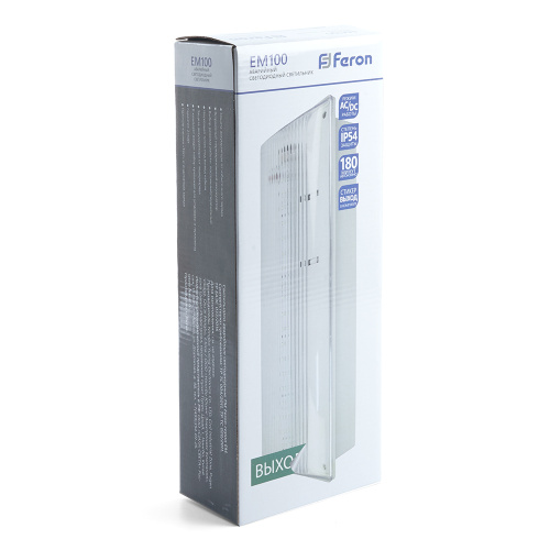 Светильник аварийный, 20 LED AC/DC, белый, EM100 фото 4