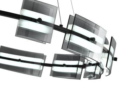Люстра подвесная черная LED 40Вт D80см Zortes LOFT ZRS.1802.80 фото 7