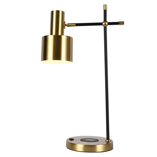 Настольная лампа латунь E27 беспроводная зарядка 55см Zortes DESKLIGHT ZRS.1066.03 фото 5