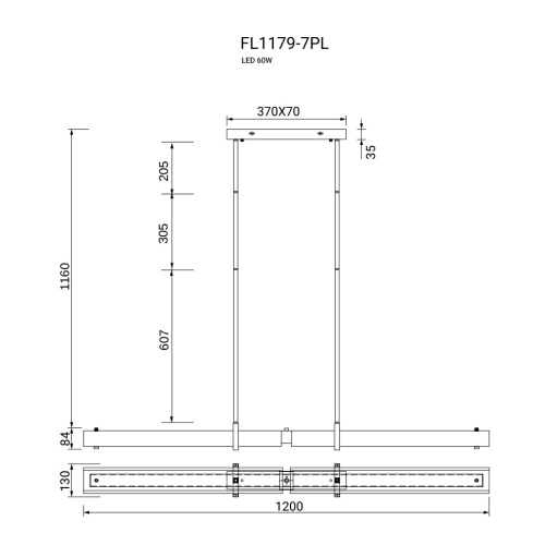 Люстра подвесная Rudeza Chrome FL1179-7PL фото 2 Люстра подвесная Rudeza Chrome FL1179-7PL фото 2
