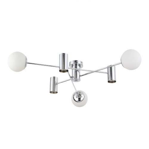 SLE1105-102-06 Светильник потолочный Хром/Белый GU10+E27 3+3*5+60W RAITO фото 4