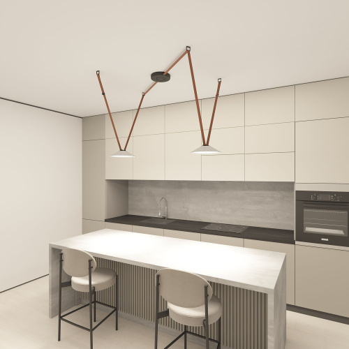 DK5564-WH+BK Cветильник для трека-ремня Belty, серия Flow, со светодиодом, D300*H71мм, 48V DC, 20W, RA90, 120°, 4000K, IP20, белый с черным, алюминий фото 7 DK5564-WH+BK Cветильник для трека-ремня Belty, серия Flow, со светодиодом, D300*H71мм, 48V DC, 20W, RA90, 120°, 4000K, IP20, белый с черным, алюминий фото 7