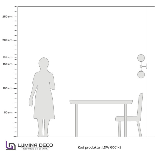 Бра Lumina Deco Zodiak LDW 6001-2 BK+WT фото 2 Бра Lumina Deco Zodiak LDW 6001-2 BK+WT фото 2