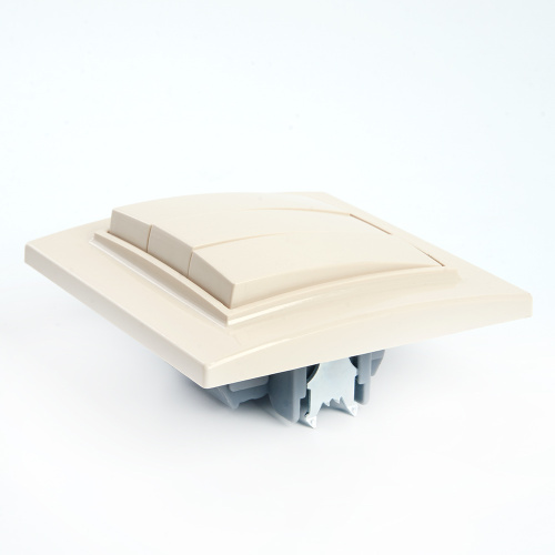 Выключатель 3-клавишный STEKKER  PSW10-9007-02, 250В, 10А, серия Эрна, слоновая кость фото 4