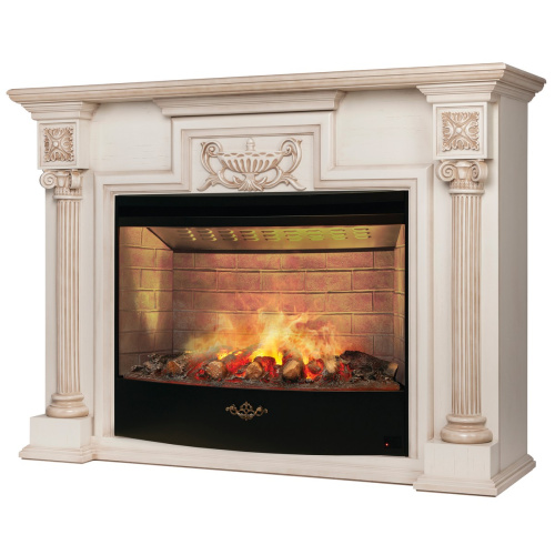 Каминокомплект LONDON/ЛОНДОН Бежевый дуб с бежевой патиной с очагом Электроочаг FIRESTAR/ФАЕРСТАР 33 фото 2