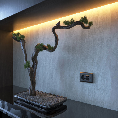 Розетка двойная с заземлением (графит рифленый) W1172004 фото 2 Розетка двойная с заземлением (графит рифленый) W1172004 фото 2