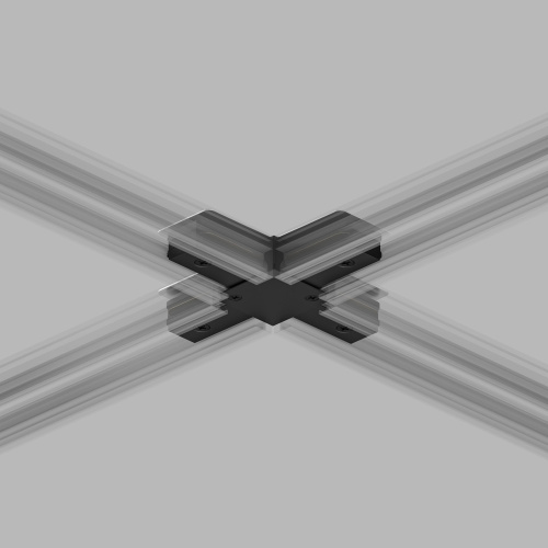 TR1104-BK Соединитель для шинопровода X-образный, черный фото 4