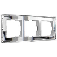Рамка из стекла на 3 поста Diamant зеркальный W0031220