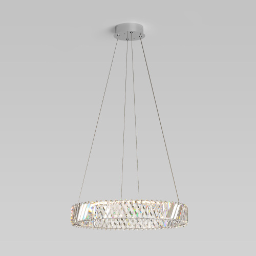 Светодиодная хрустальная люстра 101004 LED никель хрусталь Strotskis фото 2