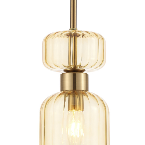 Подвесной светильник Escada 1141/1S E14*60W Antigue copper/Amber фото 4 Подвесной светильник Escada 1141/1S E14*60W Antigue copper/Amber фото 4
