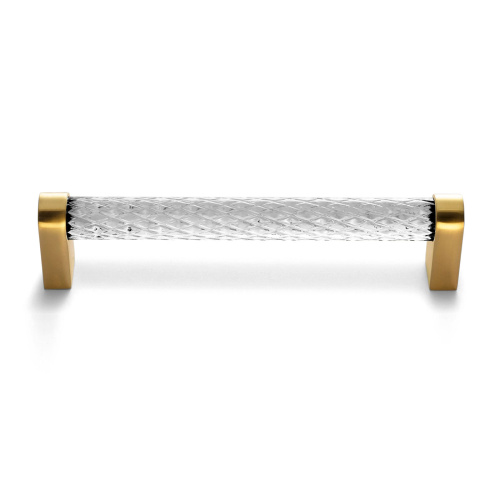 Ручка-скоба Lambeth Knurled Crystal L.10.2 Polished Brass фото 4