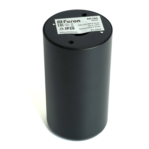 Светильник потолочный Feron ML184 Barrel ECHO  MR16 GU10 35W 230V, черный, с антибликовой сеточкой фото 7