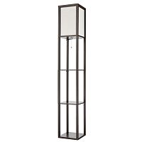 8090/1F COMFI LN26 460 кофейный/белый, дерево/текстиль Торшер Е27 1*60W 220V PRACTIC
