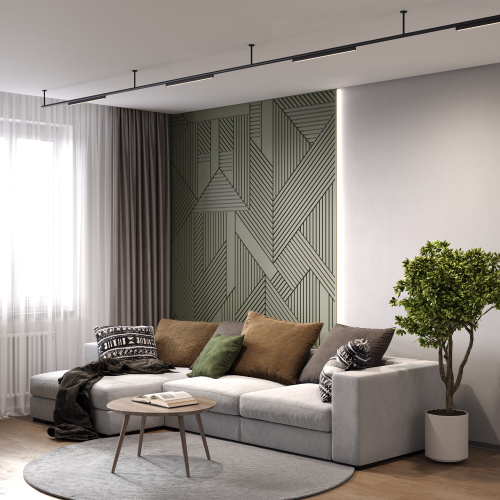 Mini Magnetic Шинопровод накладной Round черный 2м 85165/00 фото 5