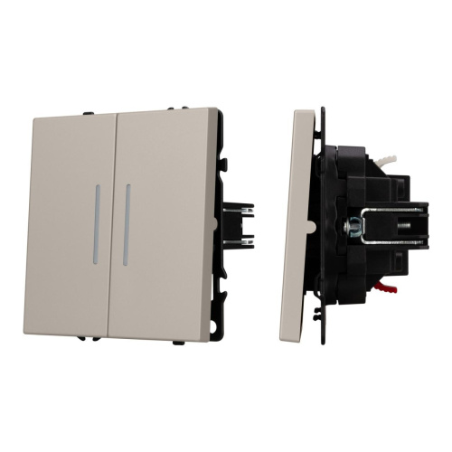 Механизм выключателя двухклавишный проходной LED SWT-NOBE-MKP2-SFPL-L-CA (230V, 10A) Arlight 059421 Механизм выключателя двухклавишный проходной LED SWT-NOBE-MKP2-SFPL-L-CA (230V, 10A) Arlight 059421