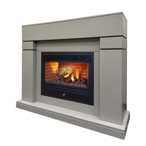 Электрокамин RealFlame Lindelse 26 GR серый, графит c очагом 3D Novara фото 2 Электрокамин RealFlame Lindelse 26 GR серый, графит c очагом 3D Novara фото 2