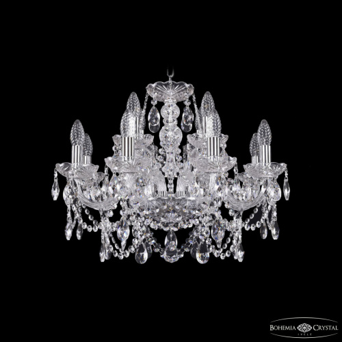 Люстра хрустальная 1411/8+4/195 Ni