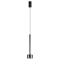 7150/10L HIGHTECH ODL26 347 Подвесной светильник черный/ дымчатое стекло/металл IP20 LED 10W 3000K 220V LASLO