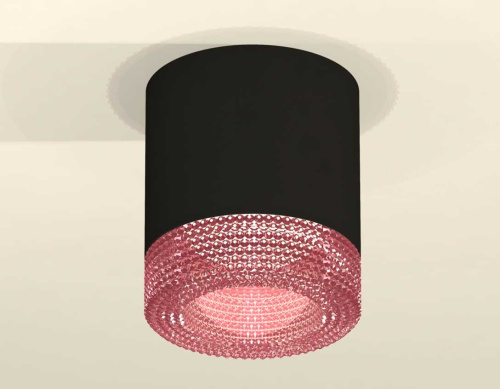 Комплект накладного светильника Ambrella light Techno Spot XS7402012 SBK/PI черный песок/розовый (C7402, N7193) фото 2