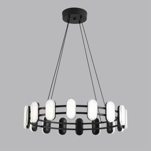 8342/35L LEDIO LN26 226 черный/белый металл/акрил Люстра подвесная LED 35W 4000K 220V OVELA фото 4