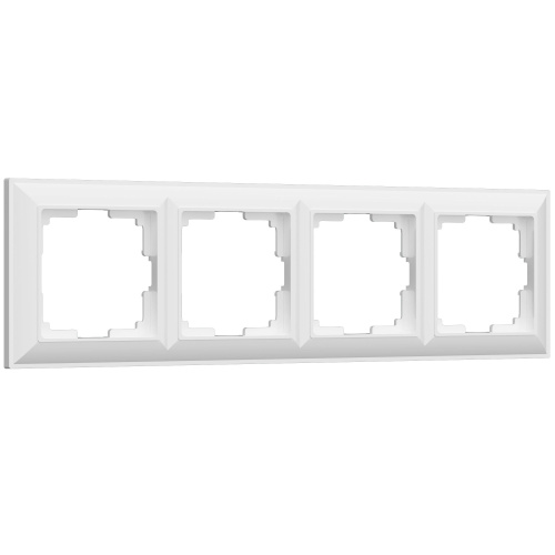 Рамка из пластика на 4 поста Fiore белый W0042201 Рамка из пластика на 4 поста Fiore белый W0042201
