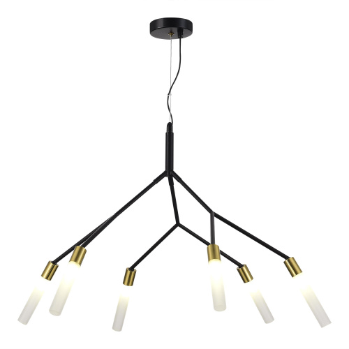 SLE1129-403-06 Светильник подвесной Черный, латунь/Белый G9 6*5W KAITO фото 4 SLE1129-403-06 Светильник подвесной Черный, латунь/Белый G9 6*5W KAITO фото 4