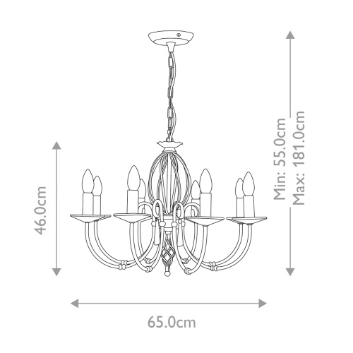 Люстра Elstead Lighting AG8-AGED-BRASS фото 7 Люстра Elstead Lighting AG8-AGED-BRASS фото 7