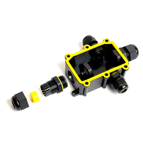 Коробка распределительная STEKKER LD524 ,  водонепроницаемая на 4 выхода, 450V, 140х100х36, черный фото 3