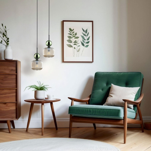 Подвесной светильник со стеклянным плафоном 11144 Sophia Green Cognac фото 2 Подвесной светильник со стеклянным плафоном 11144 Sophia Green Cognac фото 2