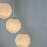 Подвесной светильник Cloyd ORIONIS P1 / выс. 12 см - алебастр - латунь (арт.12353)