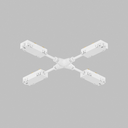 TR2116-WH Гибкий Х-образный, электрический коннектор трека SMART, белый