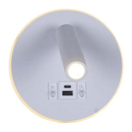 Настенный светодиодный светильник Reluce 86203-9.2-001KT LED12W+USB WT фото 5 Настенный светодиодный светильник Reluce 86203-9.2-001KT LED12W+USB WT фото 5
