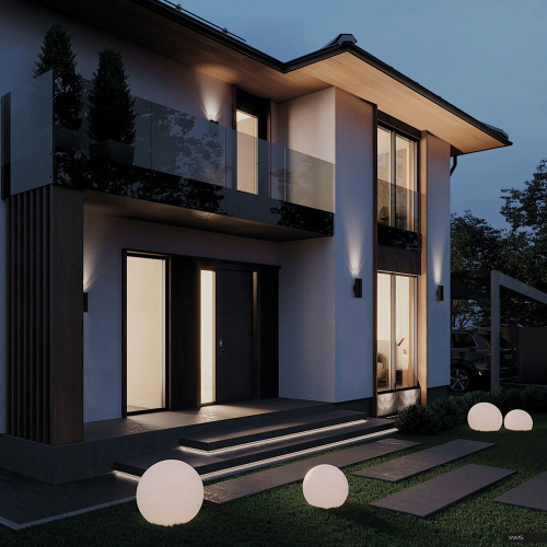 Светильник садово-парковый Feron DH0701, на стену вверх,  E27 230V, черный фото 6