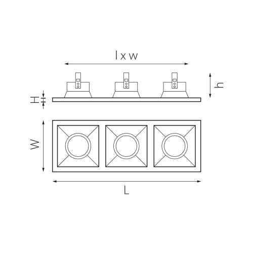Комплект из светильников и рамки Lightstar Domino Quadro (214536+214506+214507+214506) D536060706 фото 2