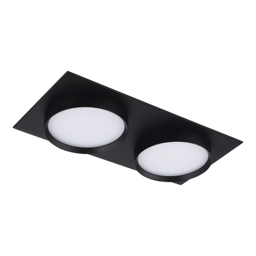 ST258.408.02 Св-к встр. Черный GX53 2*50W IP20 L220xW109xH43 220V Без ламп Встраиваемые светильники фото 2