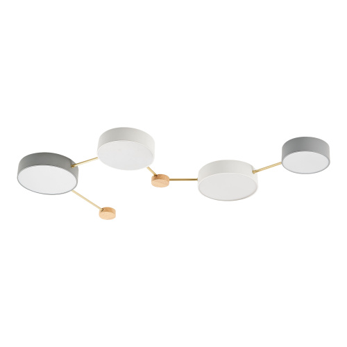 SLE600102-04 Светильник потолочный Золотистый, Светлое дерево/Белый, Серый LED 4*16,5W 4000K DOSSENA фото 4 SLE600102-04 Светильник потолочный Золотистый, Светлое дерево/Белый, Серый LED 4*16,5W 4000K DOSSENA фото 4