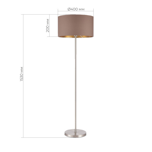 SLE300575-01 Светильник напольный Никель/Темно-бежевый, Золотистый E27 1*40W BRESCIA фото 2