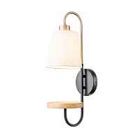 Настенный светильник Escada 582/1A E14*40W Black/Brass/Wood