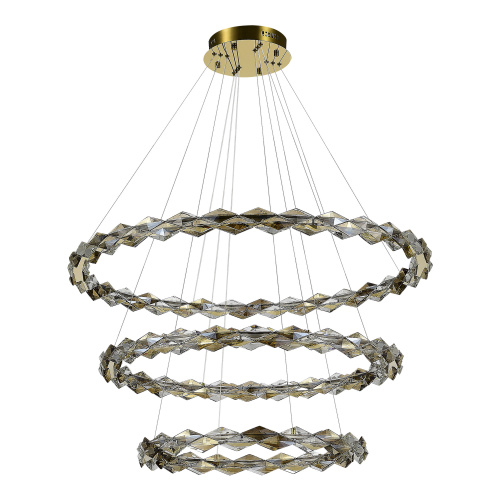 SL6009.203.03 Люстра подвесная ST-Luce Золотистый/Прозрачный,Янтарный LED 1*75W 3000K DIAMANTA фото 4