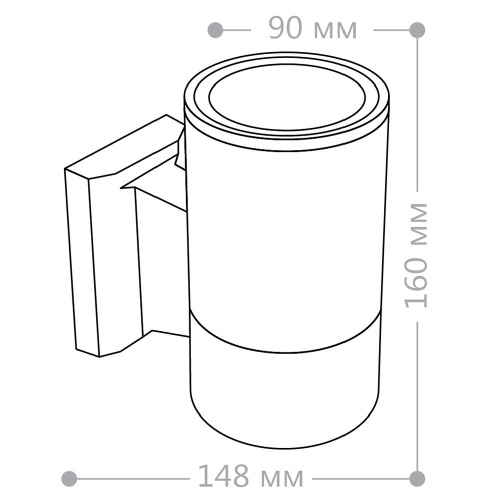 Светильник садово-парковый Feron DH0701, на стену вверх,  E27 230V, черный фото 7