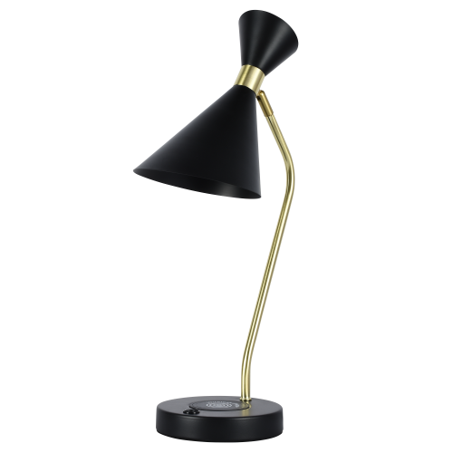 Настольная лампа черная E27 беспроводная зарядка 50см Zortes DESKLIGHT ZRS.1066.04 фото 3 Настольная лампа черная E27 беспроводная зарядка 50см Zortes DESKLIGHT ZRS.1066.04 фото 3