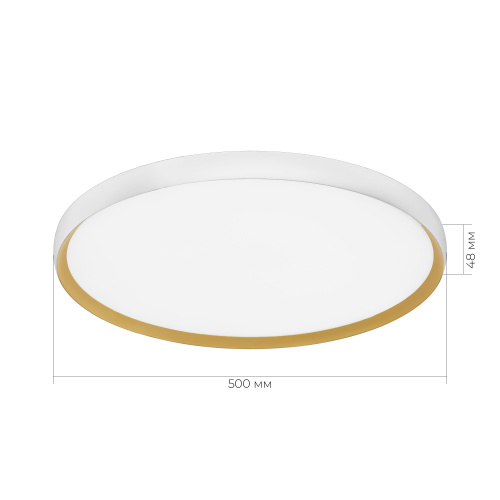 SLE1810-502-01 Светильник потолочный Белый, Золотистый/белая LED 1*42W 4000K HELST фото 2