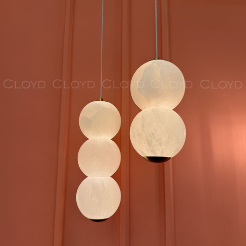 Подвесной светильник Cloyd ORIONIS P2 / выс. 26 см - алебастр - латунь (арт.12530) фото 2