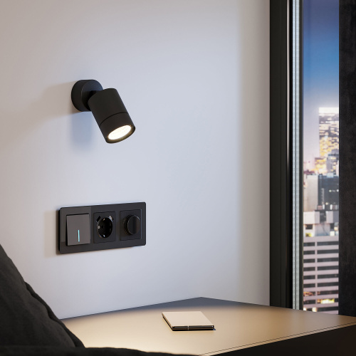 Светильник накладной поворотный Niro GU10 черный 25013/01 фото 2