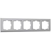 Рамка из поликарбоната на 5 постов Stark серебряный W0051806