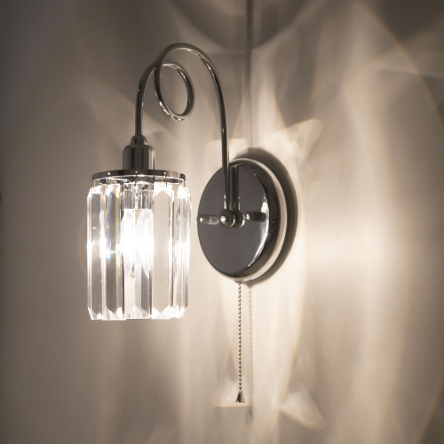 Citilux Синди CL330311 Бра хрустальное с выключателем Хром фото 5 Citilux Синди CL330311 Бра хрустальное с выключателем Хром фото 5